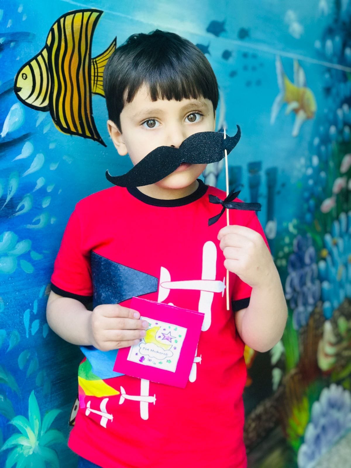 A young student in an art and craft activity